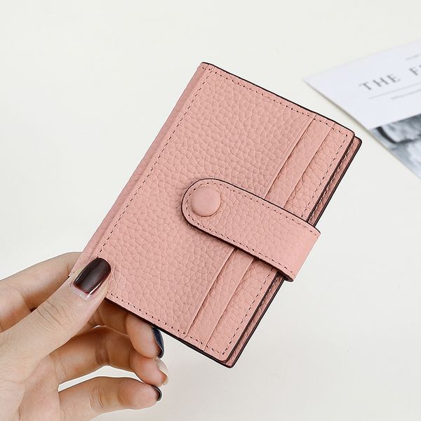 design handbag women's bag ultra thin head leather buckle women's zero wallet compact multi card clip, Brown;gray
design handbag women's bag ultra thin head leather buckle women's zero wallet compact multi card clip, Brown;gray