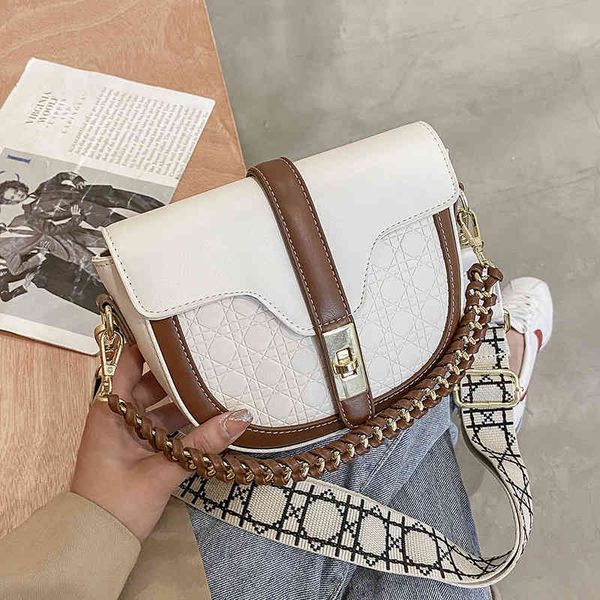 design bags women 2021 new wide shoulder strap single shoulder messenger women's bag fashion net red saddle bag contrast color personal
design bags women 2021 new wide shoulder strap single shoulder messenger women's bag fashion net red saddle bag contrast color personal