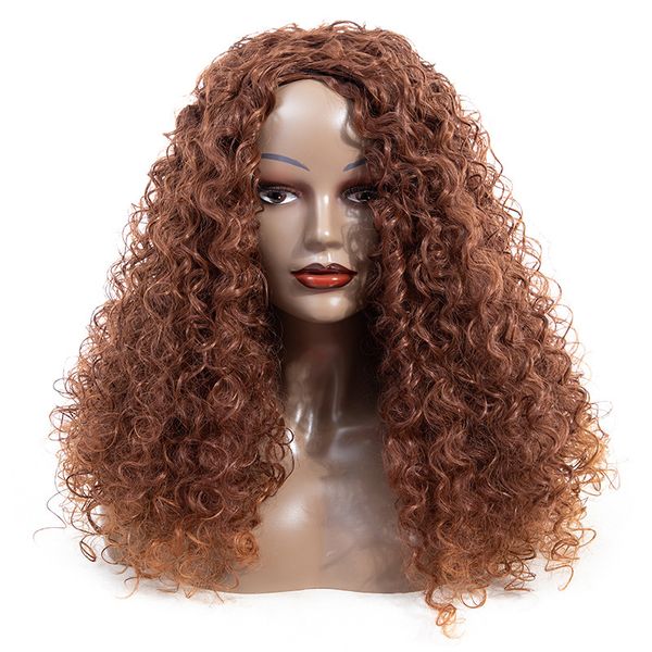 long fashion small curly hair chemical fiber high temperature silk women's wig head cover straight, Black;brown
long fashion small curly hair chemical fiber high temperature silk women's wig head cover straight, Black;brown