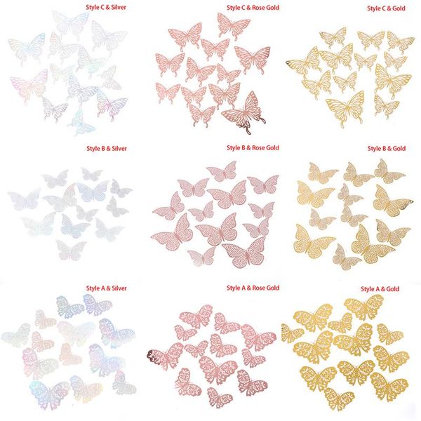 wall stickers 12pcs/set 3d butterfly hollow art decals home room decor fridge decoration
wall stickers 12pcs/set 3d butterfly hollow art decals home room decor fridge decoration