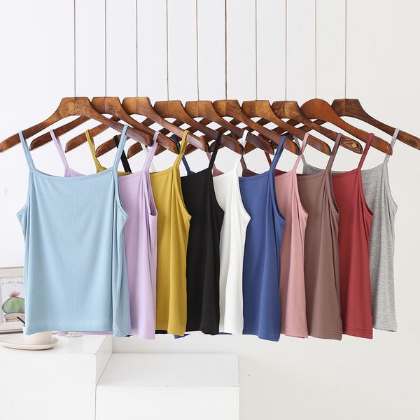 summer thread cotton neck small sling korean elastic slim fit with women's solid color vest, Black;white
summer thread cotton neck small sling korean elastic slim fit with women's solid color vest, Black;white