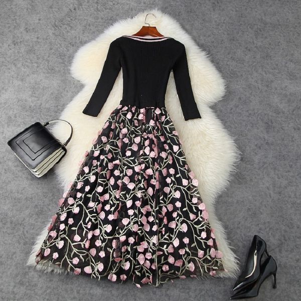 casual dresses spring superior quality women celebrities long party winter knitting embroidery mesh dress black swgy, Black;gray
casual dresses spring superior quality women celebrities long party winter knitting embroidery mesh dress black swgy, Black;gray