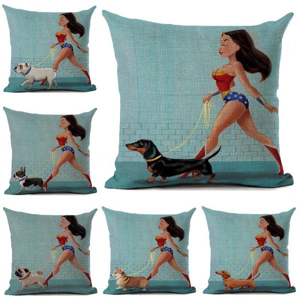 funny cushion cover woman walk the dog printed throw pillows car sofa living room home decoration pillow case cushion/decorative
funny cushion cover woman walk the dog printed throw pillows car sofa living room home decoration pillow case cushion/decorative
