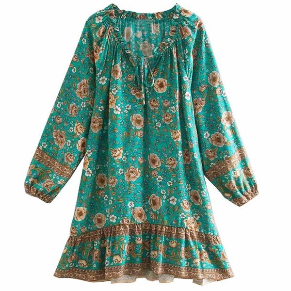 casual dresses boho inspired turquoise frilled collar long sleeve dress for women v-neck tied mini rayon bohemian summer, Black;gray
casual dresses boho inspired turquoise frilled collar long sleeve dress for women v-neck tied mini rayon bohemian summer, Black;gray