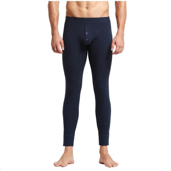 men's solid color cotton warm long johns winter breathable sports tights john underwear leggings pants, Black
men's solid color cotton warm long johns winter breathable sports tights john underwear leggings pants, Black