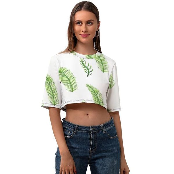 women's t-shirt leaf crop funny casual t shirt o neck ladies print short sleeve polyester tee, White
women's t-shirt leaf crop funny casual t shirt o neck ladies print short sleeve polyester tee, White