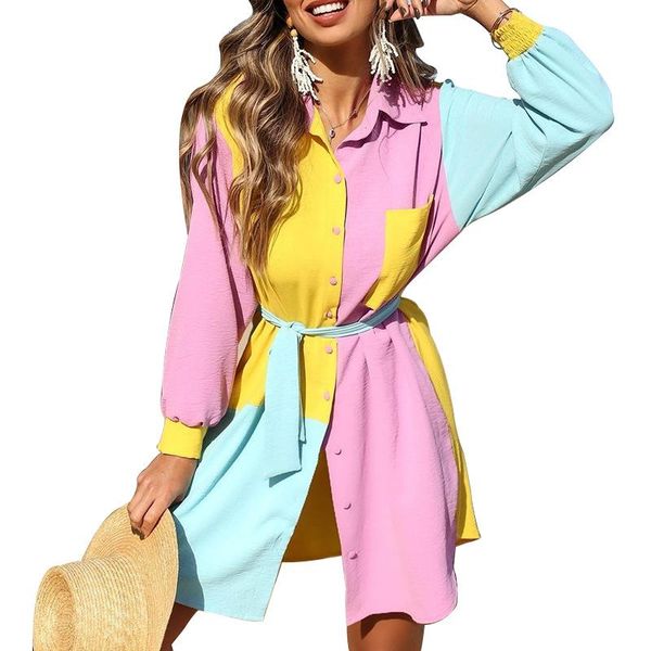 casual dresses loose shirt dress women single breasted full sleeve pocket gown fashion sweet colors splice elegant streetwear holiday, Black;gray
casual dresses loose shirt dress women single breasted full sleeve pocket gown fashion sweet colors splice elegant streetwear holiday, Black;gray
