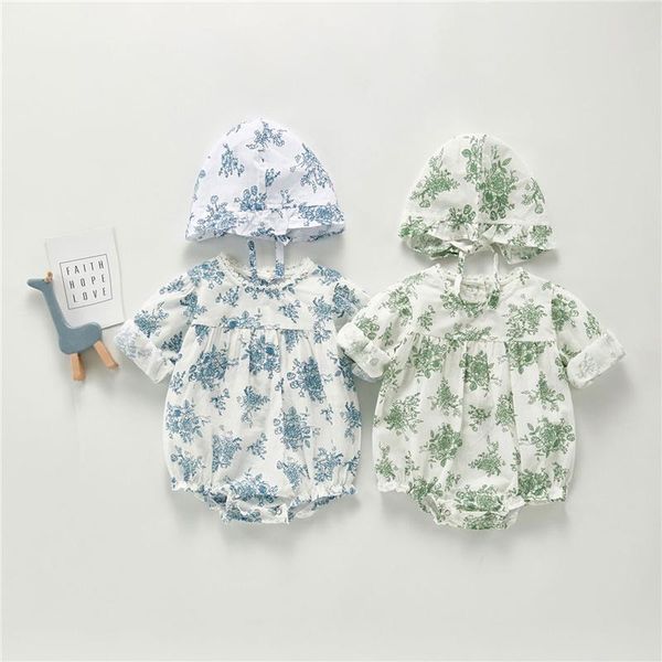 baby fashion floral print bodysuits 2021 spring summer cute infant girl cotton long sleeve clothing with hat rompers, Blue
baby fashion floral print bodysuits 2021 spring summer cute infant girl cotton long sleeve clothing with hat rompers, Blue