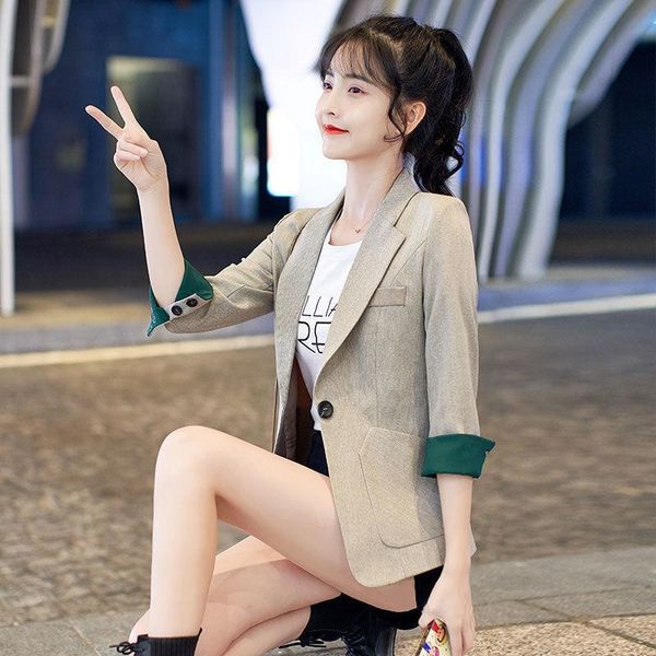 women's suits & blazers large size suit jacket women spring and summer 2021 thin design feeling small crowd 7 sleeve, White;black
women's suits & blazers large size suit jacket women spring and summer 2021 thin design feeling small crowd 7 sleeve, White;black