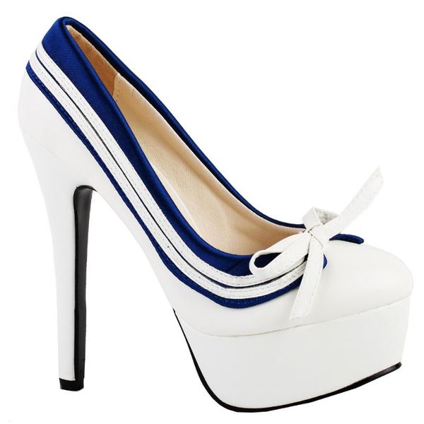 retro white blue bow navy style platform stiletto heel pumps size 4/5/6/7/8/9/ dress shoes, Black
retro white blue bow navy style platform stiletto heel pumps size 4/5/6/7/8/9/ dress shoes, Black