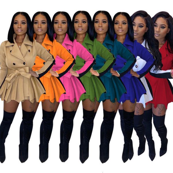 casual dresses women dress designer slim coat contrast color skirt jacket spring long sleeve with belt ladies plus size clothe, Black;gray
casual dresses women dress designer slim coat contrast color skirt jacket spring long sleeve with belt ladies plus size clothe, Black;gray