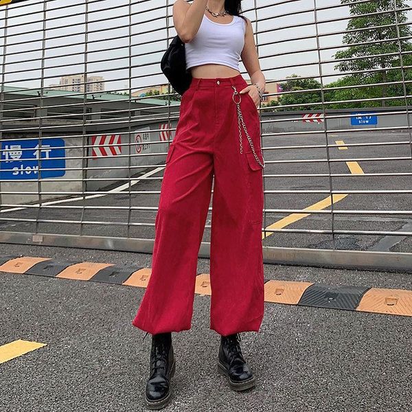 women's pants & capris woman jeans hop red loose corduroy big pocket chain binding overalls pantalones vaqueros mujer, Black;white
women's pants & capris woman jeans hop red loose corduroy big pocket chain binding overalls pantalones vaqueros mujer, Black;white