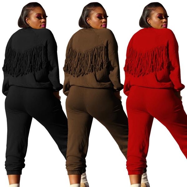 women's two piece pants solid fleece thicken tracksuit women casual tassel back long sleeve sweatshirt set winter clothes for, White
women's two piece pants solid fleece thicken tracksuit women casual tassel back long sleeve sweatshirt set winter clothes for, White