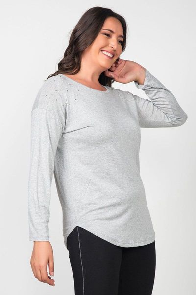 women's blouses & shirts gray plus size blouse , shirt with pearls on shoulder, White
women's blouses & shirts gray plus size blouse , shirt with pearls on shoulder, White