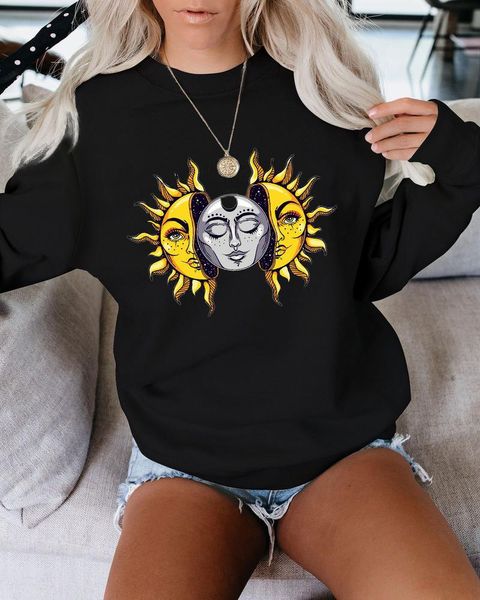 women's hoodies & sweatshirts harajuku sun and moon hoodie vintage hooded sweatshirt winter oversize ladies gothic loose streetweaer, Black
women's hoodies & sweatshirts harajuku sun and moon hoodie vintage hooded sweatshirt winter oversize ladies gothic loose streetweaer, Black