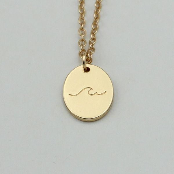 pendant necklaces personalised custom engraved wave pattern necklace fashion women jewelry, Silver
pendant necklaces personalised custom engraved wave pattern necklace fashion women jewelry, Silver
