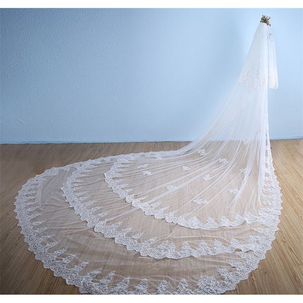 2021 luxury wedding veil ivory 4m*3m bridal veils with comb tulle floral applique shining sequins beads, Black
2021 luxury wedding veil ivory 4m*3m bridal veils with comb tulle floral applique shining sequins beads, Black