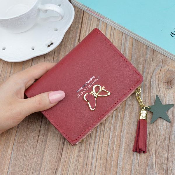 wallets butterfly tassel pendant wallet short women zipper purse fashion coin card holder leather tq40, Red;black
wallets butterfly tassel pendant wallet short women zipper purse fashion coin card holder leather tq40, Red;black