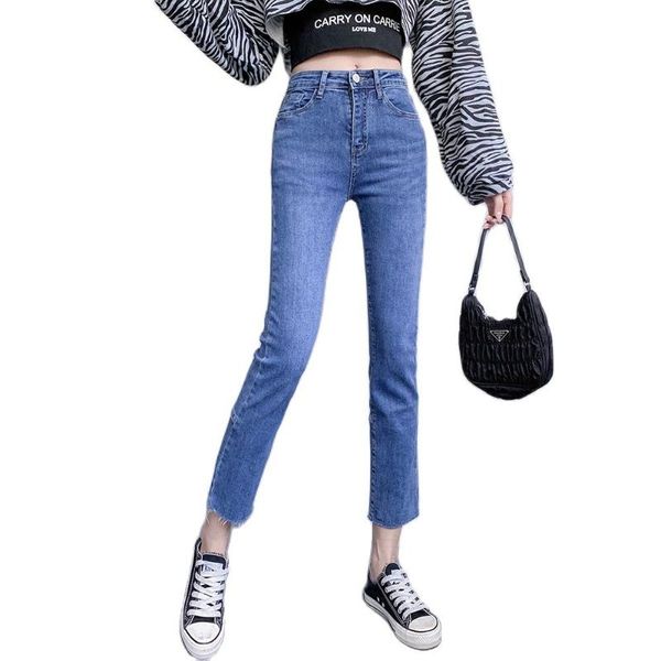 women's jeans stretch straight 2021 fall korean style high waist slim thin nine harem pants clothing, Blue
women's jeans stretch straight 2021 fall korean style high waist slim thin nine harem pants clothing, Blue