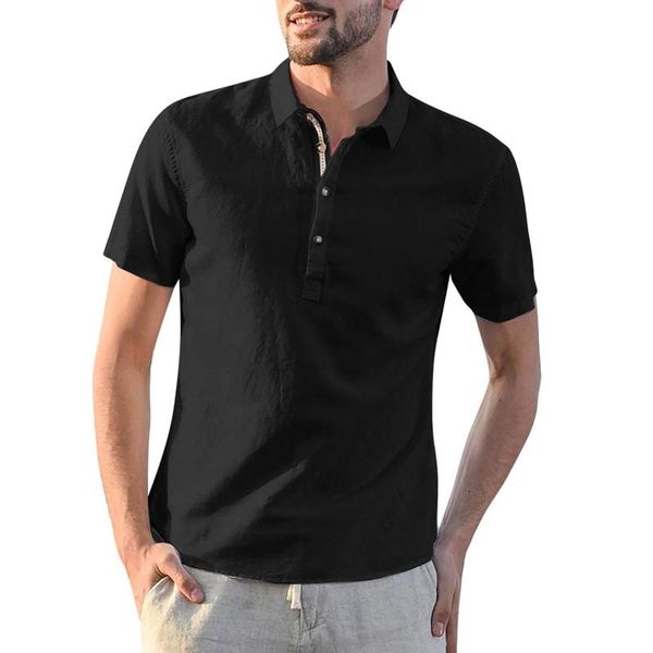 men's casual shirts baggy cotton linen solid short sleeve button turn-down collar color street wear blouse for summer, White;black
men's casual shirts baggy cotton linen solid short sleeve button turn-down collar color street wear blouse for summer, White;black