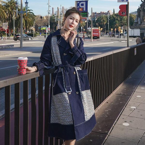 women's trench coats plus size windbreaker literary -long over-the-knee denim coat women 2021 female autumn winter korean style outerw, Tan;black
women's trench coats plus size windbreaker literary -long over-the-knee denim coat women 2021 female autumn winter korean style outerw, Tan;black