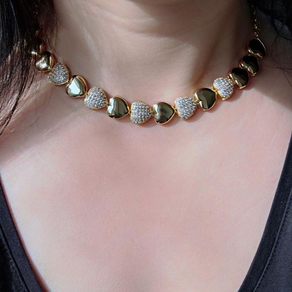pendant necklaces fashion heart choker necklace gold plated chain cubic zirconia silver color love women punk jewelry accessories
pendant necklaces fashion heart choker necklace gold plated chain cubic zirconia silver color love women punk jewelry accessories
