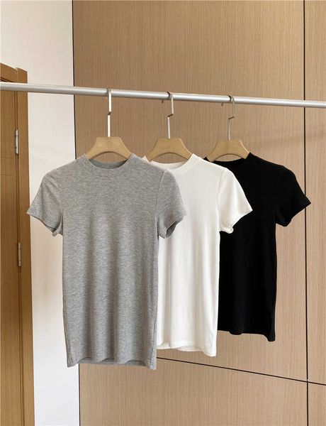zero sense skin y factory horse cotton ice modal pit strip super temperament small round neck slim short sleeve t-shirt girl, White
zero sense skin y factory horse cotton ice modal pit strip super temperament small round neck slim short sleeve t-shirt girl, White