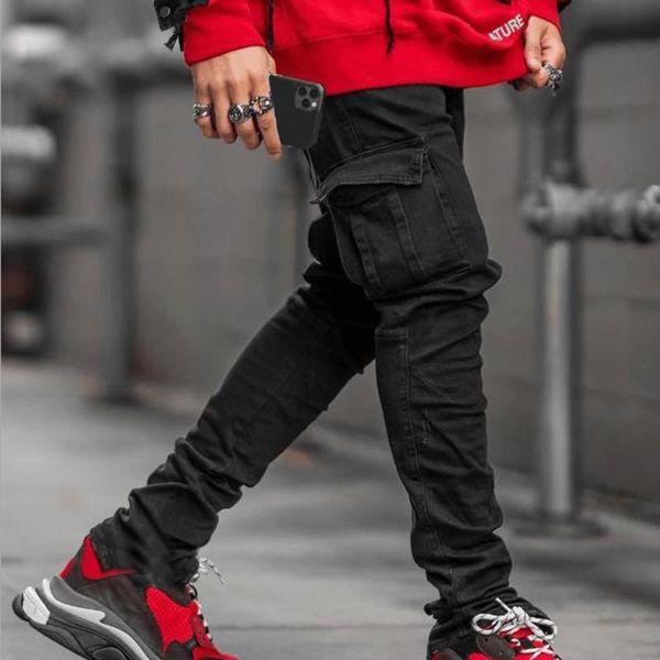 men's ripped jeans fashion oversized pants slim skinny winter streetwear casual straight trousers, Blue
men's ripped jeans fashion oversized pants slim skinny winter streetwear casual straight trousers, Blue