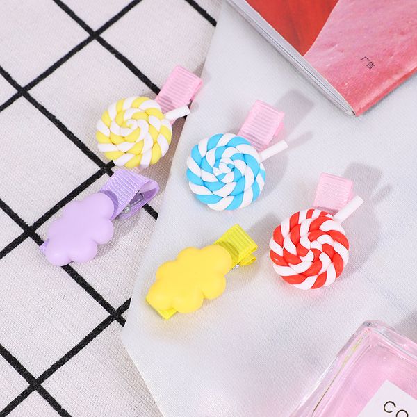 net red lollipop hair ornament children's girl soft pottery hairpin side clip, Slivery;white
net red lollipop hair ornament children's girl soft pottery hairpin side clip, Slivery;white