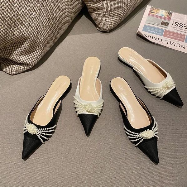 string bead loafers shoes woman 2021 cover toe slippers flat multicolored sandals luxury slides pantofle designer pointed ro, Black
string bead loafers shoes woman 2021 cover toe slippers flat multicolored sandals luxury slides pantofle designer pointed ro, Black
