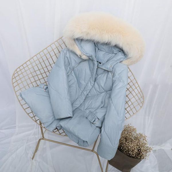 women's down & parkas ladies coat women 2021 winter jacket female loose short thickened fur collar white duck thick warm, Black
women's down & parkas ladies coat women 2021 winter jacket female loose short thickened fur collar white duck thick warm, Black