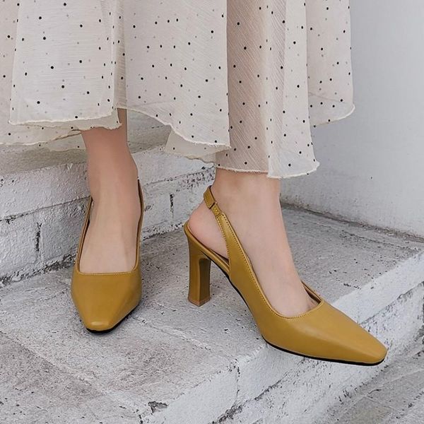 dress shoes elegant women high heels square toe slingbacks thick heel pumps autumn lady party yellow size32-46 woman, Black
dress shoes elegant women high heels square toe slingbacks thick heel pumps autumn lady party yellow size32-46 woman, Black