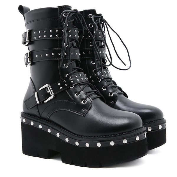 boots womens platform rivet ankle belt buckle wedge high heel shoes warm winter punk motorcycle 2021, Black
boots womens platform rivet ankle belt buckle wedge high heel shoes warm winter punk motorcycle 2021, Black