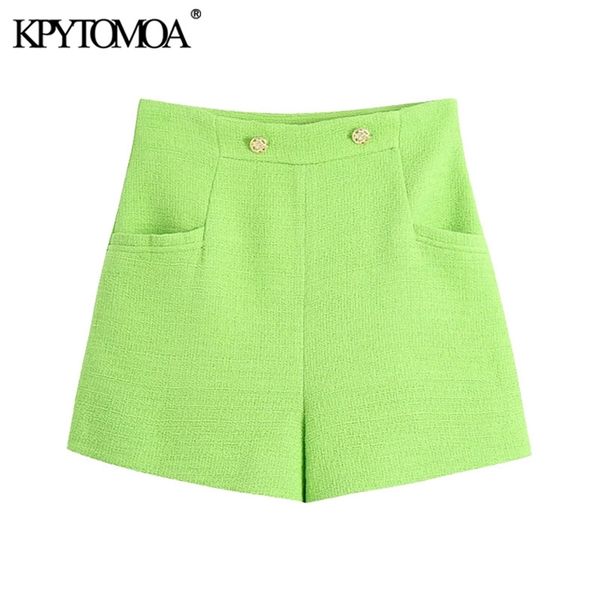 kpytomoa women chic fashion with pockets tweed bermudas shorts vintage high waist back zipper female short pants mujer 210623, White;black
kpytomoa women chic fashion with pockets tweed bermudas shorts vintage high waist back zipper female short pants mujer 210623, White;black