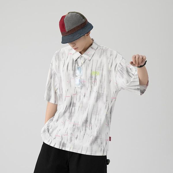 men's casual shirts hfyf short-sleeved fresh printed shirt 2021 loose all-match spring and autumn fashion foreign style, White;black
men's casual shirts hfyf short-sleeved fresh printed shirt 2021 loose all-match spring and autumn fashion foreign style, White;black