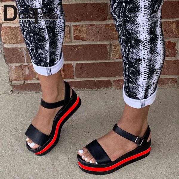ins concise casual flat platform sandals 2021 med wedges women comfortable light summer shoes woman, Black
ins concise casual flat platform sandals 2021 med wedges women comfortable light summer shoes woman, Black