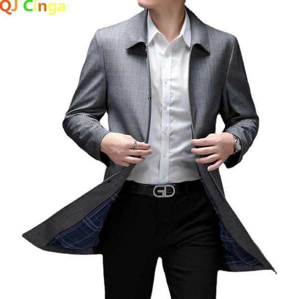 men's jackets qj cinga brand outerwear grey lapel long coat men sleeve single breasted jacket jaqueta large size overcoat, Black;brown
men's jackets qj cinga brand outerwear grey lapel long coat men sleeve single breasted jacket jaqueta large size overcoat, Black;brown