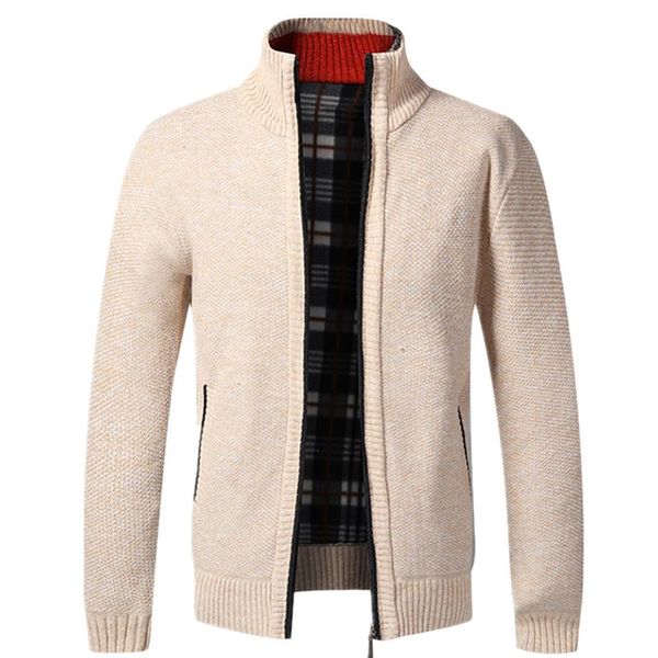 men's sweaters slim fit cardigan men stand collar casual outwear mens sweater 2021 autumn winter business warm clothing, White;black
men's sweaters slim fit cardigan men stand collar casual outwear mens sweater 2021 autumn winter business warm clothing, White;black