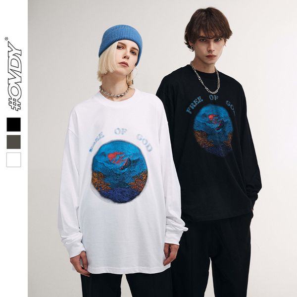 wxwovdy men's 2021 autumn and winter new street trendy's printing loose round neck long sve t-shirt for men, White;black
wxwovdy men's 2021 autumn and winter new street trendy's printing loose round neck long sve t-shirt for men, White;black