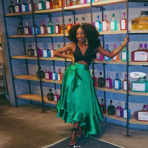 high waist green satin skirt fashion african women floor length formal evening prom party skirts custom made any color, Black
high waist green satin skirt fashion african women floor length formal evening prom party skirts custom made any color, Black