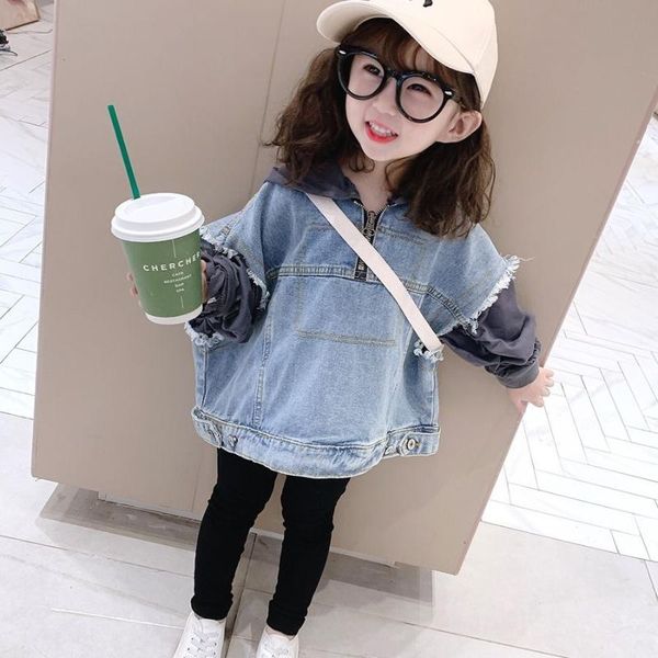 girls' denim jacket spring and autumn clothing 2021 korean version of the splicing sweater western style baby fashion coat jackets, Blue;gray
girls' denim jacket spring and autumn clothing 2021 korean version of the splicing sweater western style baby fashion coat jackets, Blue;gray
