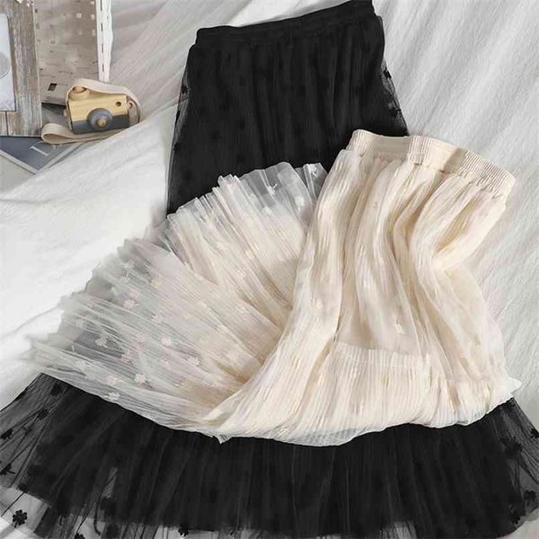 women solid mesh long skirts elastic waist pleated maxi beach ruffle vintage summer faldas saia party bottoms 210529, Black
women solid mesh long skirts elastic waist pleated maxi beach ruffle vintage summer faldas saia party bottoms 210529, Black