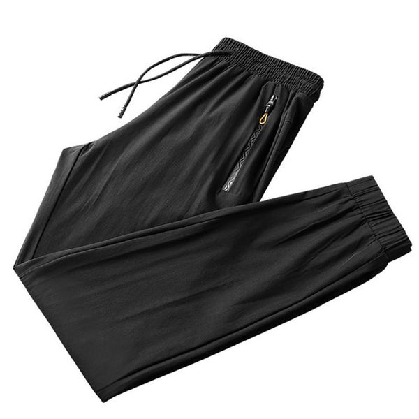 men's pants outdoor sports quick-drying slim feet trousers ice silk breathable running thin section, Black
men's pants outdoor sports quick-drying slim feet trousers ice silk breathable running thin section, Black