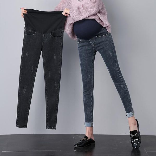maternity bottoms 550# pants spring autumn ninth thin jeans belly support elastic waist trousers, White
maternity bottoms 550# pants spring autumn ninth thin jeans belly support elastic waist trousers, White