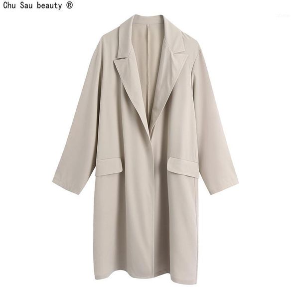 women's trench coats autumn 2021 fashion elegant loose casual notched open stitch mid-length all-match jacket female solid color women, Tan;black
women's trench coats autumn 2021 fashion elegant loose casual notched open stitch mid-length all-match jacket female solid color women, Tan;black