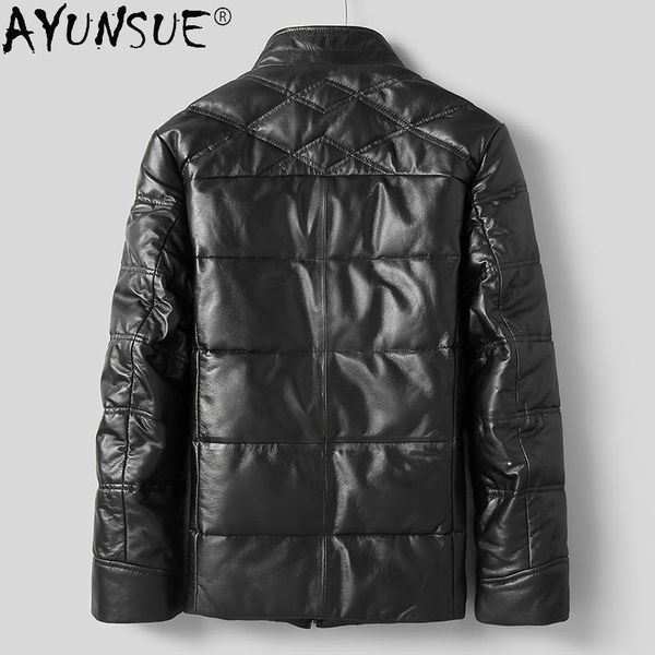 men's leather & faux ayunsue 2021 genuine jacket men clothing warm down jackets real collar sheep shearling coat ropa lxr333, Black
men's leather & faux ayunsue 2021 genuine jacket men clothing warm down jackets real collar sheep shearling coat ropa lxr333, Black