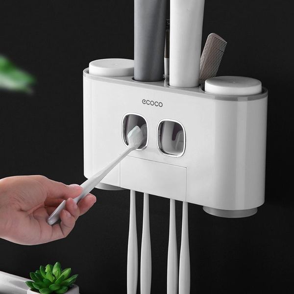 automatic toothpaste dispenser dust-proof toothbrush holder wall mount stand bathroom accessories set squeezers holders
automatic toothpaste dispenser dust-proof toothbrush holder wall mount stand bathroom accessories set squeezers holders