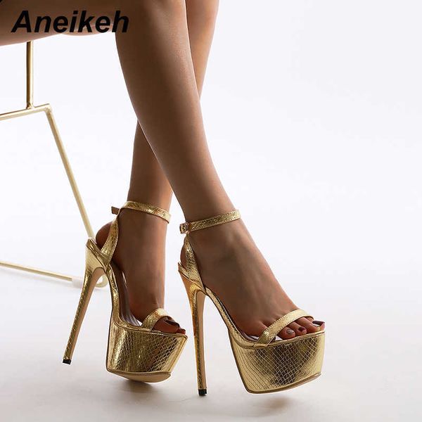 aneikeh sandals women bling golden pu peep toe stripper high heel summer fashion buckle strap thin heels slides 210608, Black
aneikeh sandals women bling golden pu peep toe stripper high heel summer fashion buckle strap thin heels slides 210608, Black