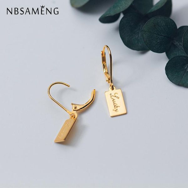 dangle & chandelier nbsameng 100% 925 sterling silver earring golden lucky letter charm drop earrings for women gift jewelry prevent allergy
dangle & chandelier nbsameng 100% 925 sterling silver earring golden lucky letter charm drop earrings for women gift jewelry prevent allergy
