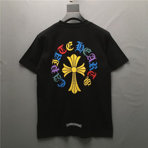 2021 summer fashion net red ins super fire back letter cross print t-shirt loose short sleeve tee, White;black 
2021 summer fashion net red ins super fire back letter cross print t-shirt loose short sleeve tee, White;black